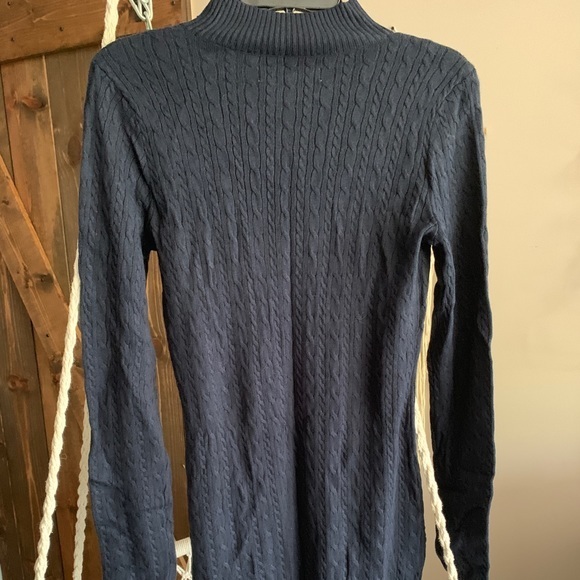 NWT Abercrombie & Fitch Navy Blue Sweater Dress S - Picture 3 of 4